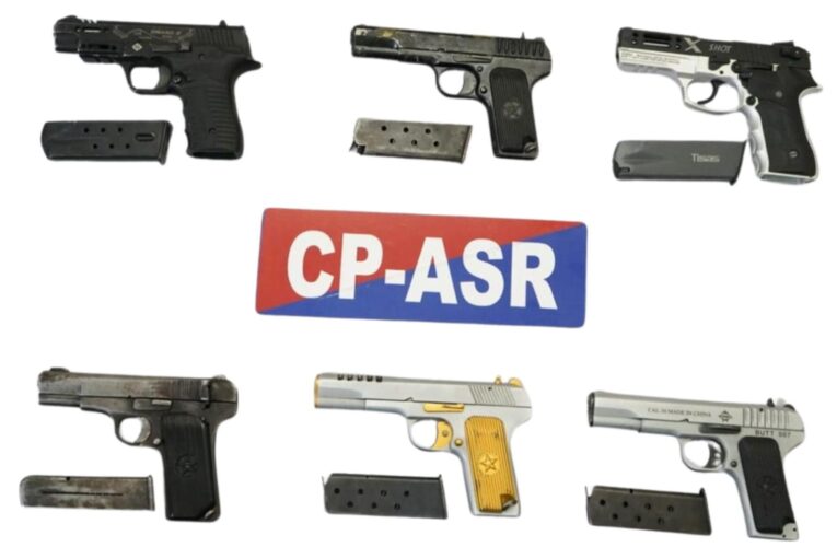Amritsar Police Dismantle Cross-Border Arms Smuggling Module; Three Arrested with Six Pistols