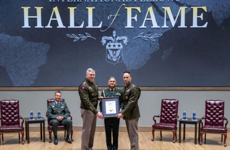 General Upendra Dwivedi Inducted into US Army War College International Hall of Fame During Official Visit