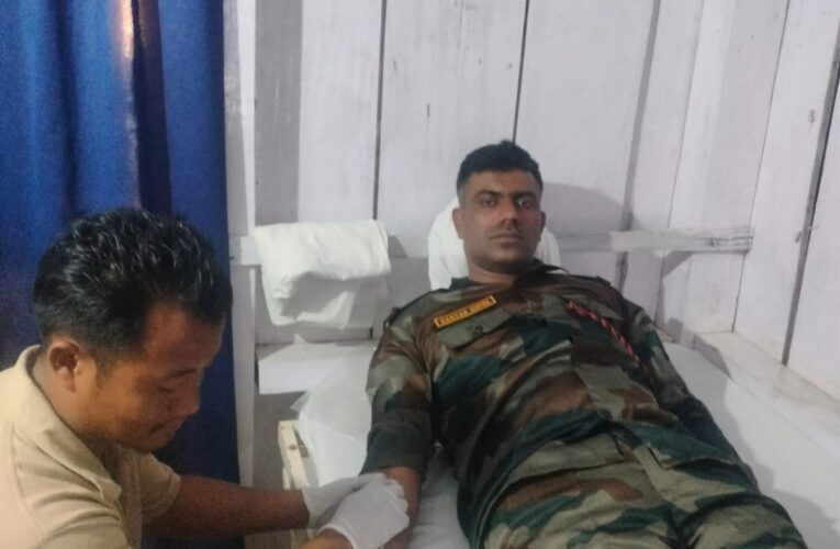 Assam Rifles Personnel Provide Life Saving Blood Donation to Patient in Pungro Nagaland