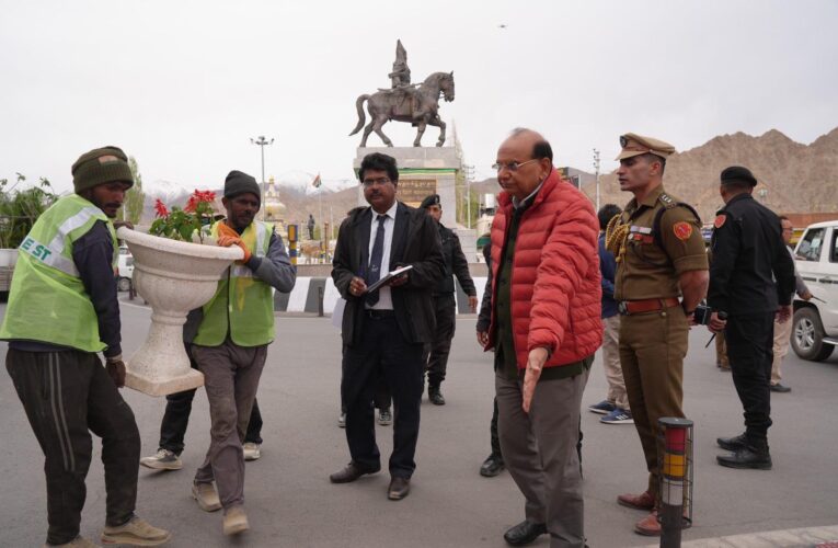 Leh city undergoes aesthetic upgrade for arrival of holy Buddha relics