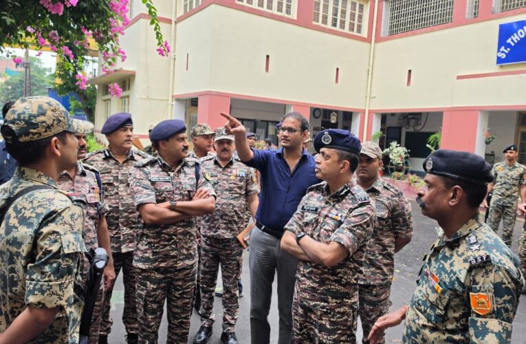 CRPF Director General reviews security at Kidderpore school during West Bengal polls