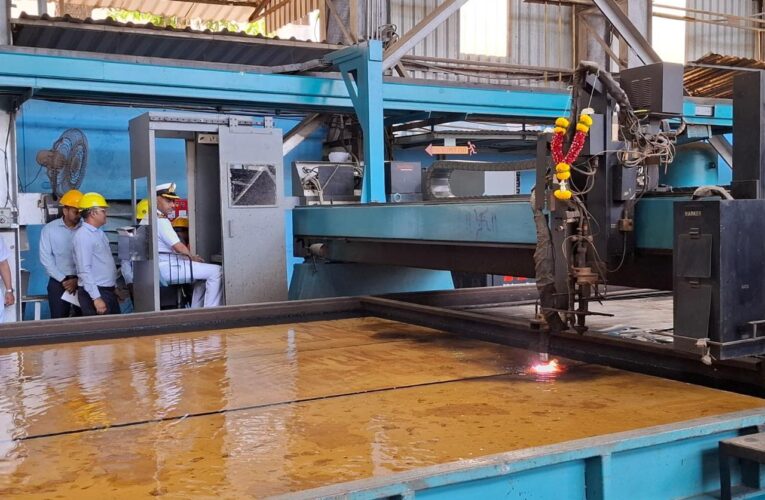 Indian Coast Guard Advances Maritime Strength with Keel Laying and Plate Cutting Ceremonies at MDL