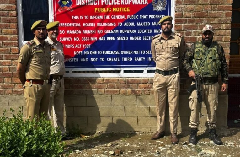 Kupwara police attach property of drug peddler under NDPS act