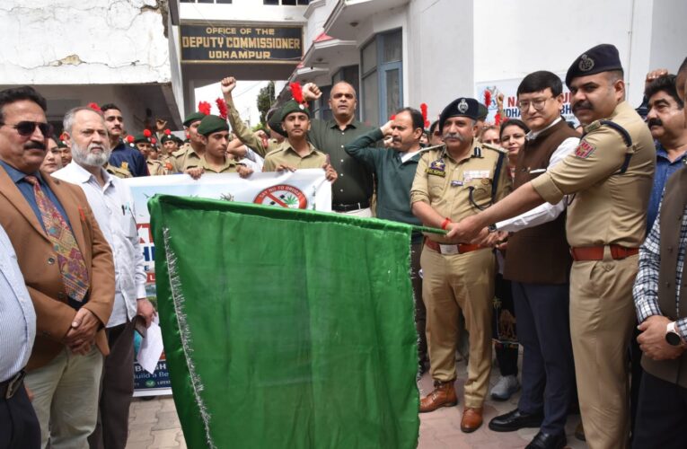 Nasha Mukt Udhampur Abhiyan: DIG and DC Launch Three-Month Anti-Drug Campaign with Mass Padyatra