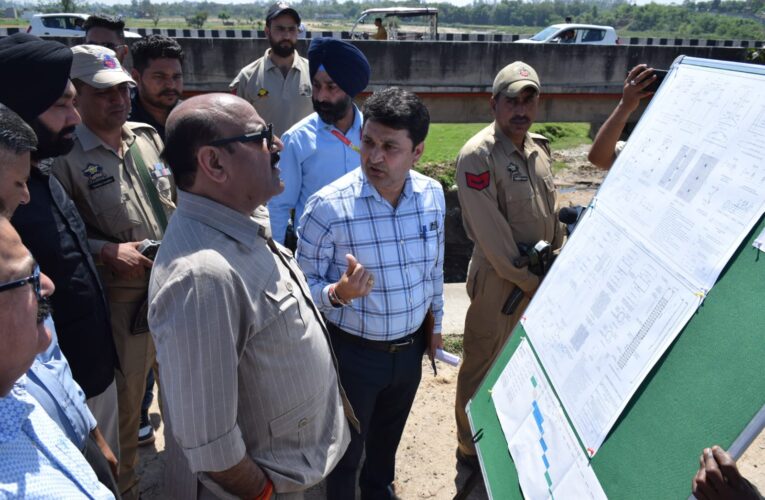 Deputy CM Surinder Choudhary Inspects ₹7.42 Crore Meeran Sahib Bridge, Mandates Quality Standards