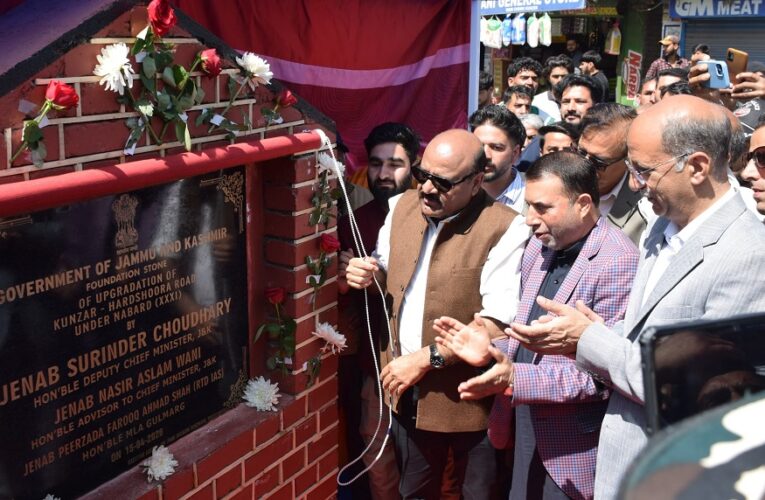 J&K Deputy Chief Minister Announces 15,000 New Youth Recruited last year; Lays Foundation for Key Road Projects