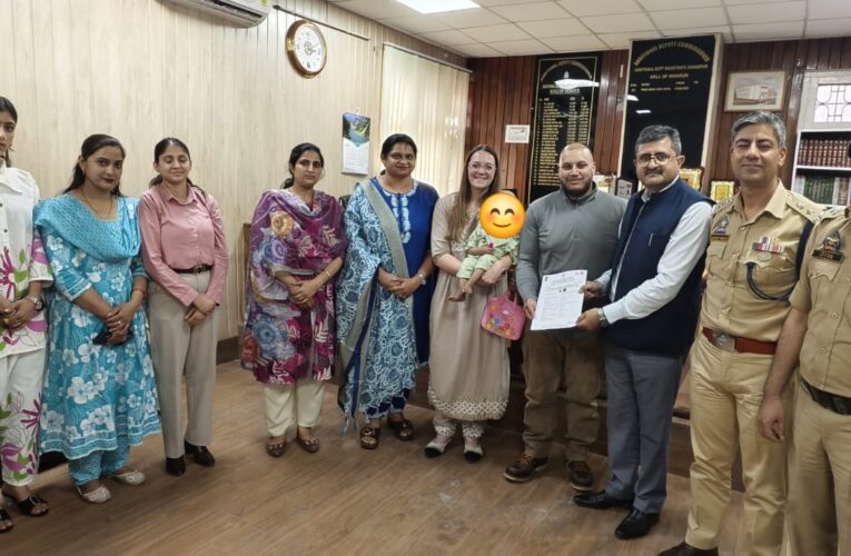 Udhampur District Achieves Milestone with First Inter-Country Adoption under Mission Vatsalya