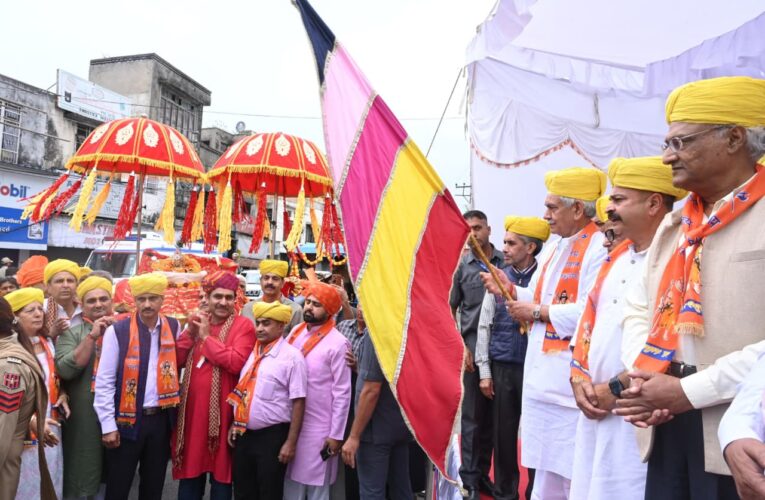 Lieutenant Governor Flags Off Grand Shobha Yatra for Bhagwan Parshuram Jayanti in Jammu