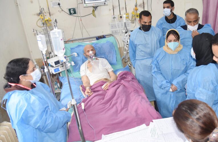Health Minister Sakeena Itoo Visits Ailing Father of MP Engineer Rashid at SMHS Hospital
