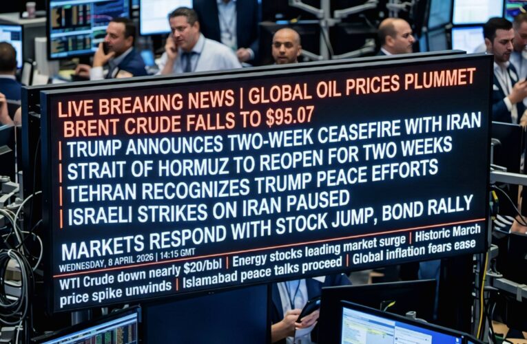 Global Oil Prices Plummet as President Trump Announces Two-Week Ceasefire with Iran
