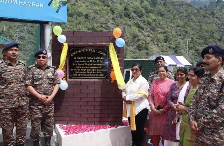 84 Bn CRPF inaugurates Pickle Ball Court, Central Police Canteen Building at Boom Ramban on Valour Day