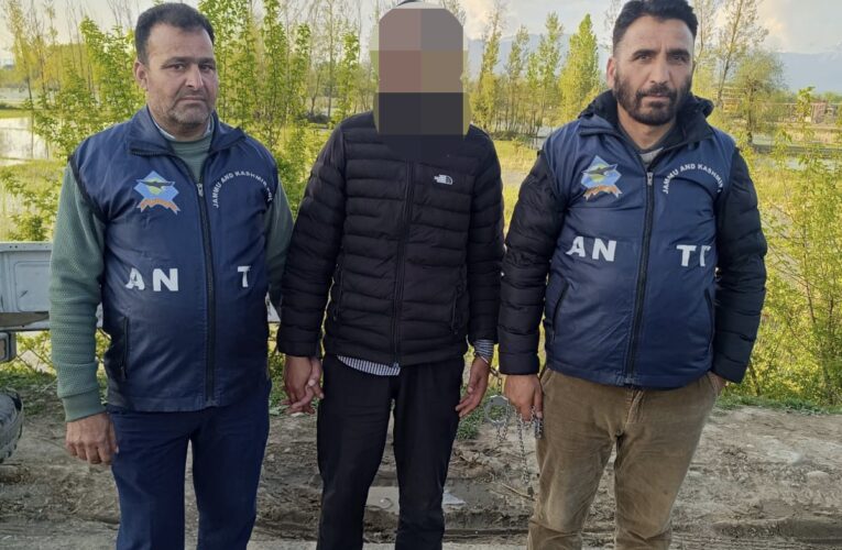 Jammu and Kashmir ANTF Arrests Drug Peddler in Srinagar; Contraband Charas Seized at Zainakote