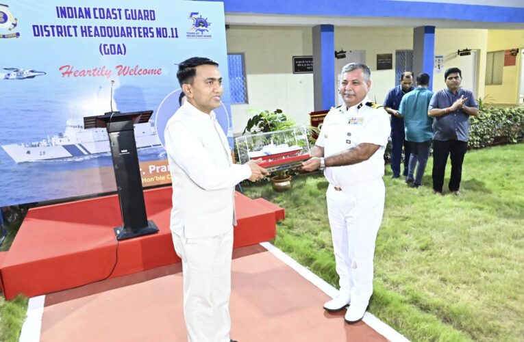 Goa CM Pramod Sawant Reviews Coastal Security at ICG Headquarters