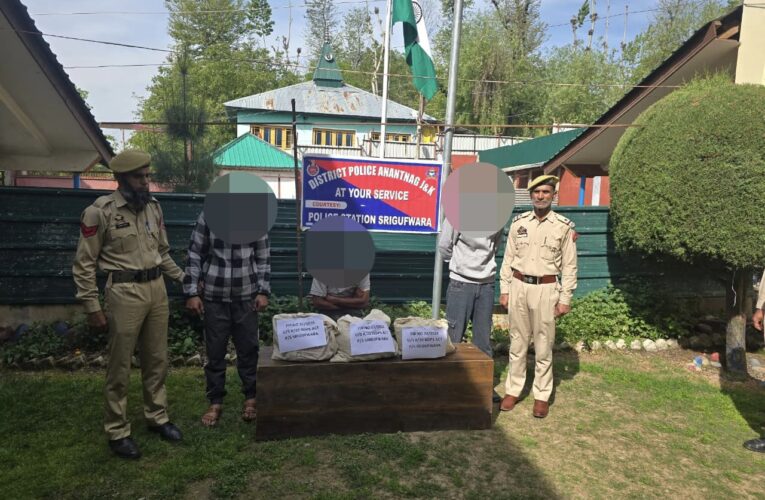 Anantnag Police Bust Major Drug Racket: Six Peddlers Arrested and Large Contraband Haul Seized