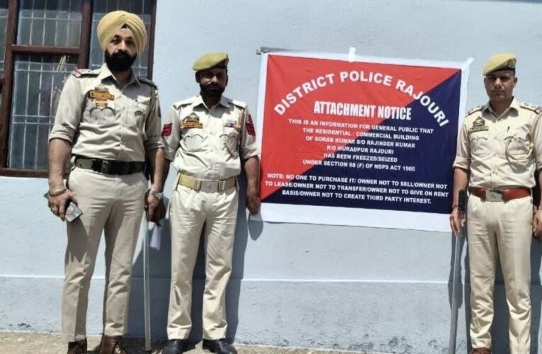 Rajouri Police Seizes House Worth Over 43 Lakh Belonging to Alleged Drug Trafficker