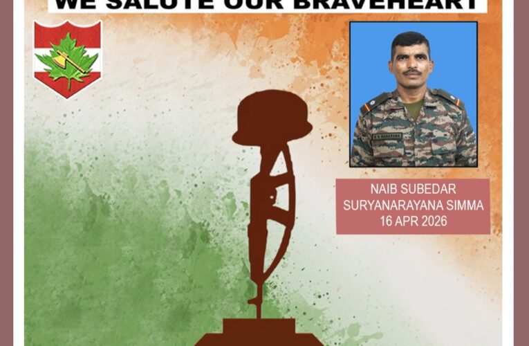 Indian Army’s Northern Command Honors Braveheart Naib Subedar Suryanarayana Simma Following Untimely Demise