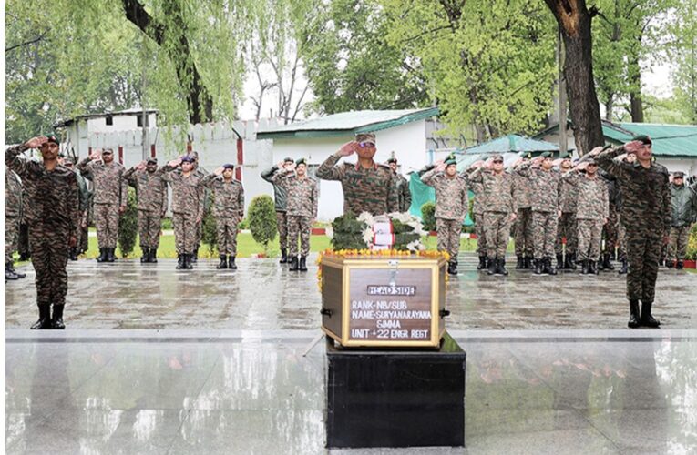 Chinar Corps Mourns Loss of Naib Subedar Suryanarayana Simma in Srinagar