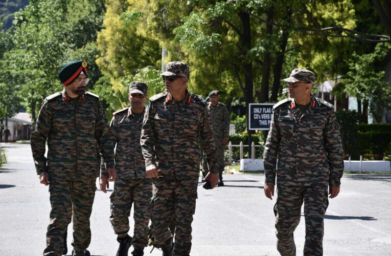 White Knight Corps Commander reviews security situation and surveillance grid in Chanderkote hinterland