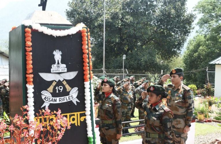 Assam Rifles Honors Fallen Soldier Vijay Singh Rawat with Wreath Laying Ceremony in Manipur