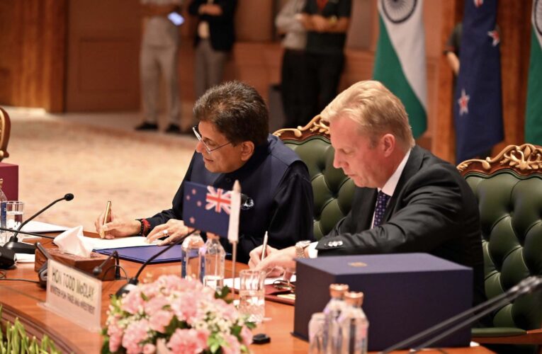 India and New Zealand sign historic women led free trade agreement