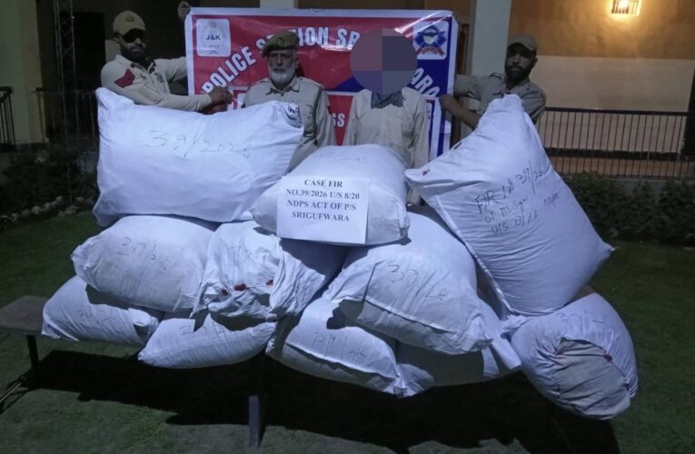 Anantnag Police seize over 166 kg of narcotics in major anti-drug operation