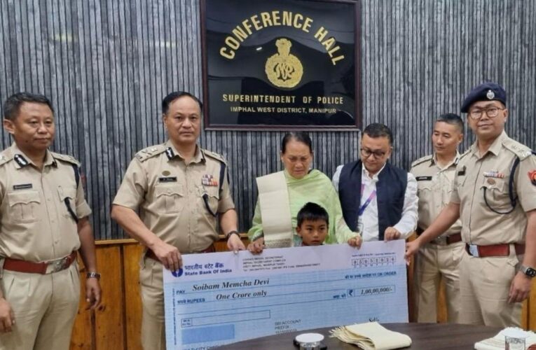 Manipur Police and SBI Hand Over 1 Crore to Family of Late Constable Soibam Sanjit Singh