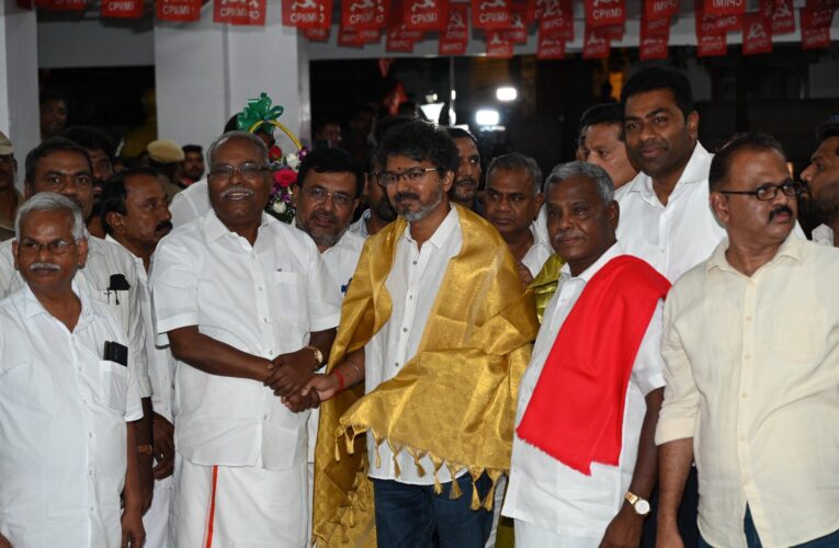 Joseph Vijay visits CPIM headquarters after party extends support for TVK government
