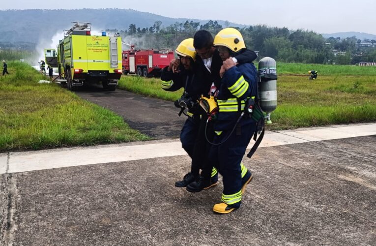 Full scale emergency mock exercise conducted at Shillong Airport to test safety protocols