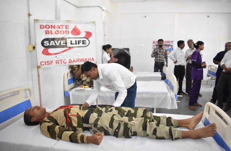CISF trainees donate blood at RTC Barwaha camp