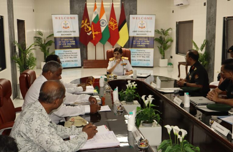 Surgeon Vice Admiral Arti Sarin chairs Joint Consultative Machinery meeting at AFMSD Mumbai