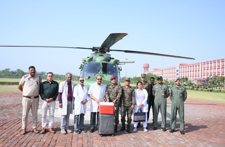 Army Aviation helicopter airlifts kidney to save soldier wife life