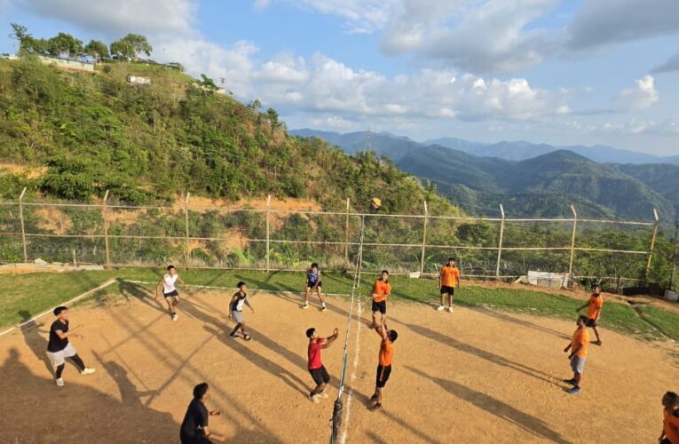 Assam Rifles organizes friendly volleyball match with local youth in Siaha Mizoram