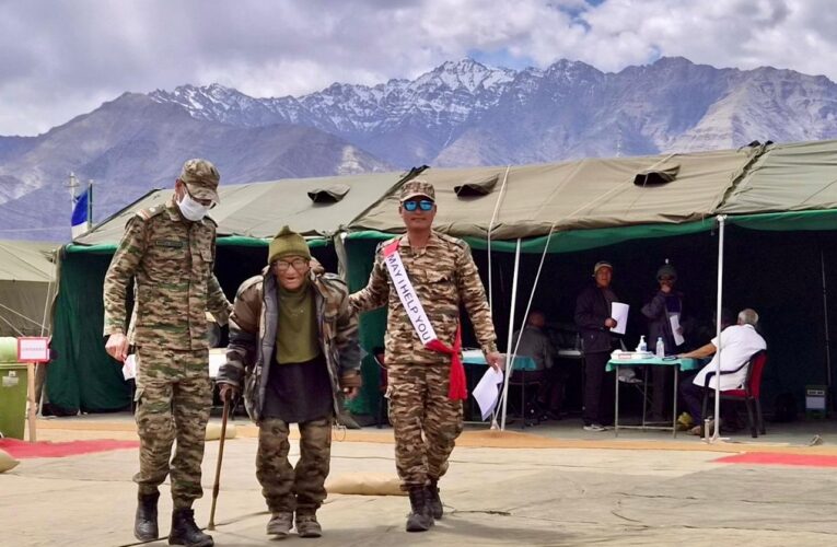 Indian Army hosts multi speciality medical camp for over 300 beneficiaries in Nimu Ladakh