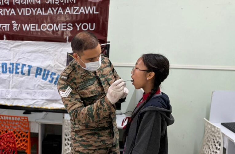 BRO  Project Pushpak hosts medical and dental screening camp for Mizoram Kendriya Vidyalaya students