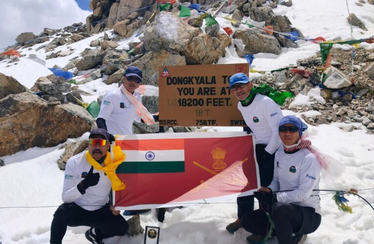 Indian Army and Sikkim runners complete high-altitude marathon at Dongkya La