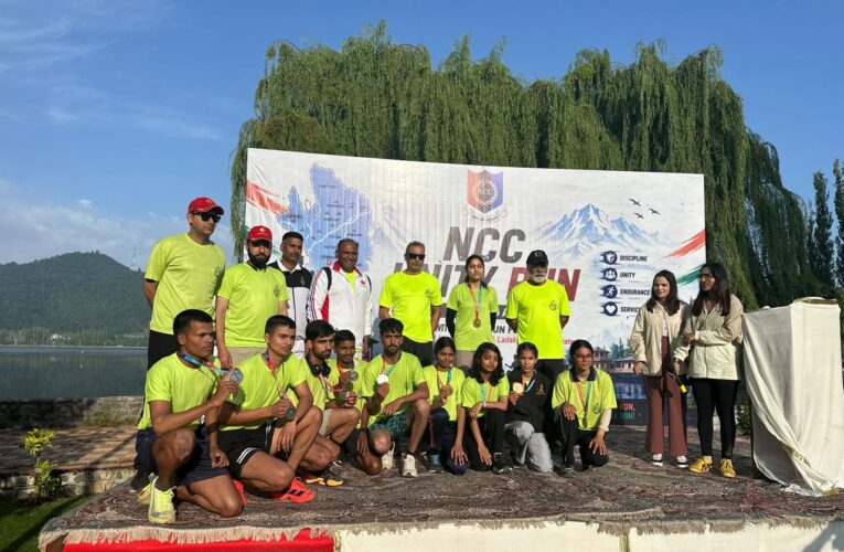 Srinagar NCC unity run promotes national integration along Dal Lake