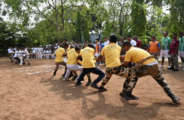 CISF organizes airport inter-company tug of war competition in Mumbai to promote fitness and teamwork