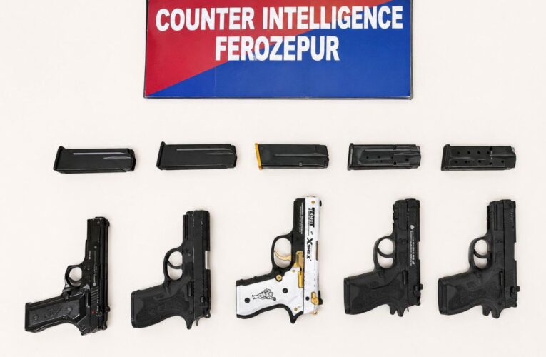 Punjab Police Bust Cross Border Arms Trafficking Module in Ferozepur Five Pistols Seized