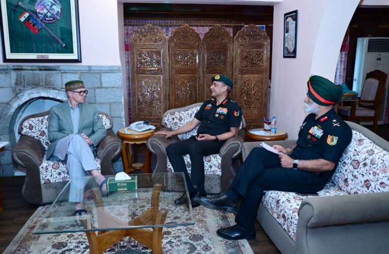 DG NCC Virendra Vats meets Chief Minister Omar Abdullah to strengthen youth engagement in Jammu and Kashmir