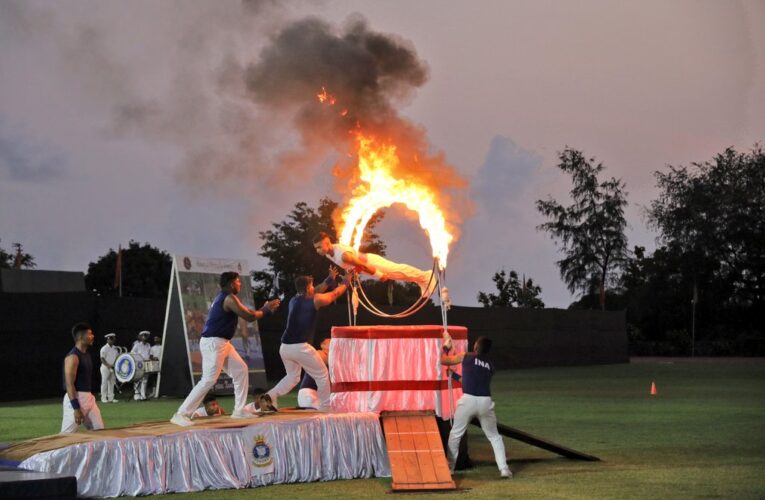 Indian Naval Academy hosts outdoor training demonstration for passing out cadets