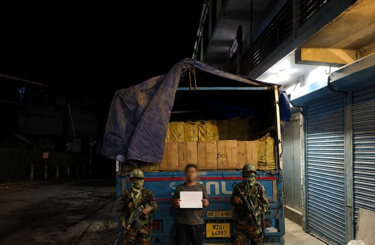 Assam Rifles and DRI seize foreign cigarettes worth over five crore rupees in Mizoram