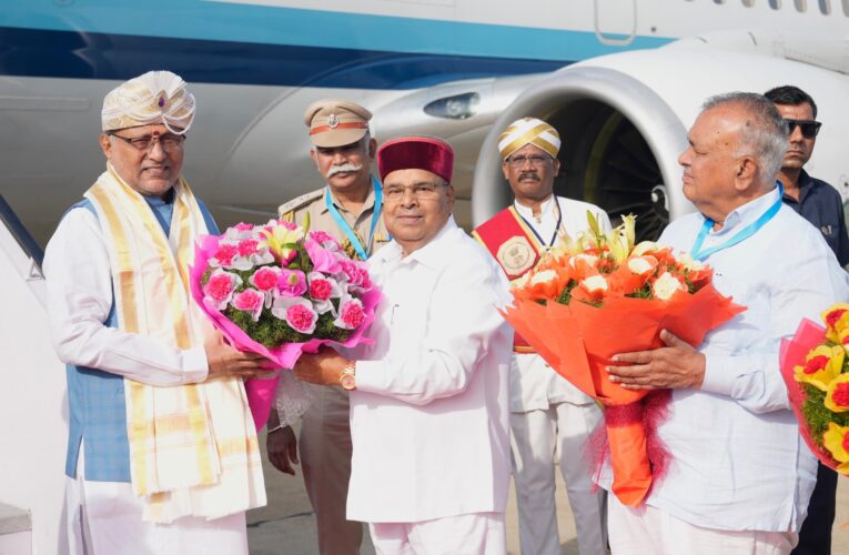 Vice President C. P. Radhakrishnan arrives in Bengaluru for Art of Living and University BDT College events