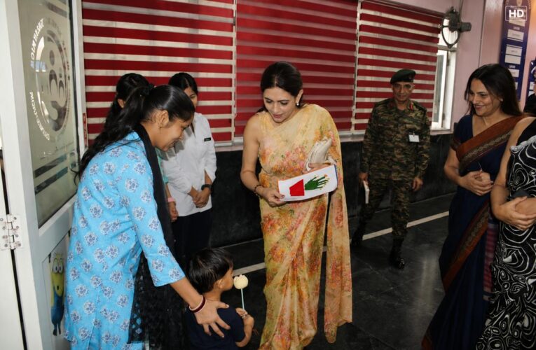 Army Welfare Children and cancer survivors receive special visit at Chandimandir Command Hospital