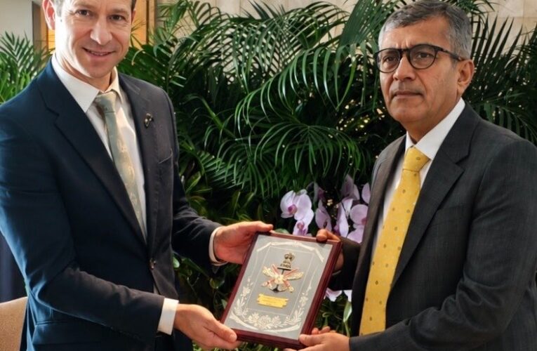 Indian Defence Secretary Rajesh Kumar Singh discusses regional security with New Zealand and Singapore counterparts