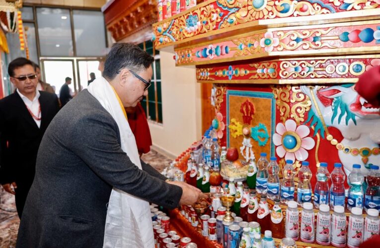 Spiritual Grandeur in Leh: Kiren Rijiju Honors Holy Buddha Relics at Jivetsal Choglamsar