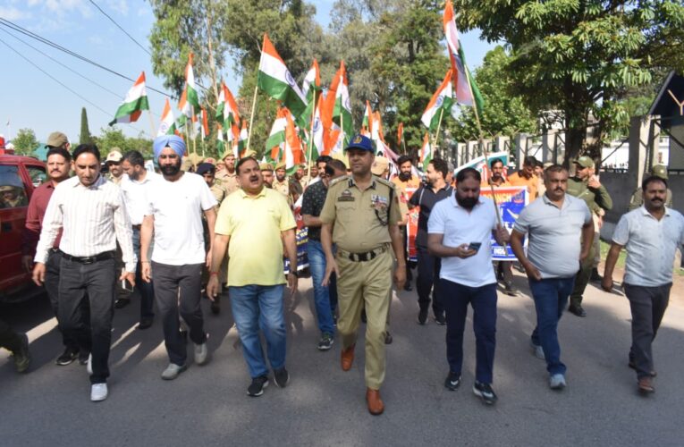 Poonch Police and District Administration Organize Massive Awareness Rally for Drug Free Jammu and Kashmir