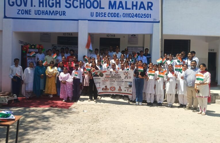 Udhampur Ex-Services League Leads Drug Awareness Rally and Honors Students