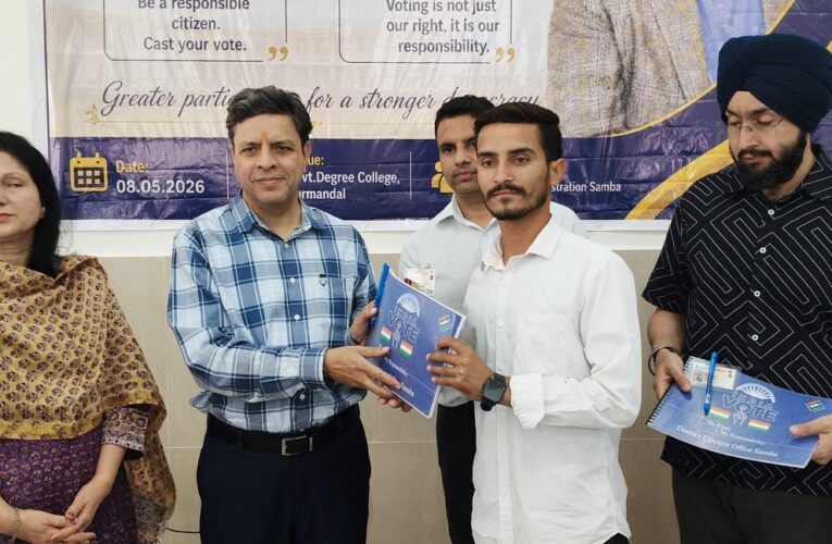 Sanjeev Verma leads voter awareness campaign at Purmandal Government Degree College