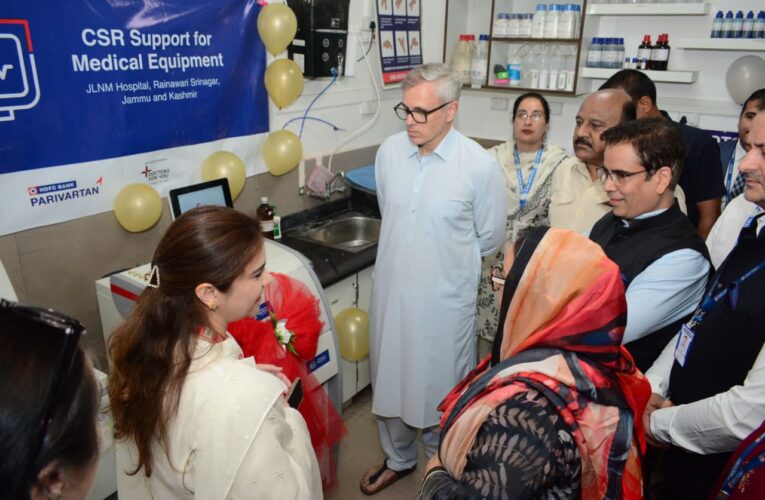 Omar Abdullah Dedicates Advanced Medical Equipment Worth 2.25 Crore to JLNM Hospital Srinagar