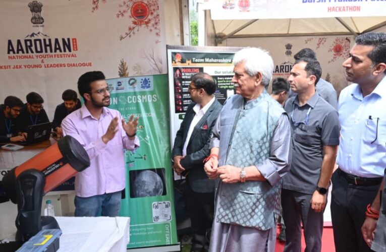 LG Manoj Sinha Launches National Youth Festival Aarohan 2026 in Srinagar